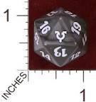 Spindown Dice (D-20) - Avacyn Restored - Prerelease Helvault - Silver